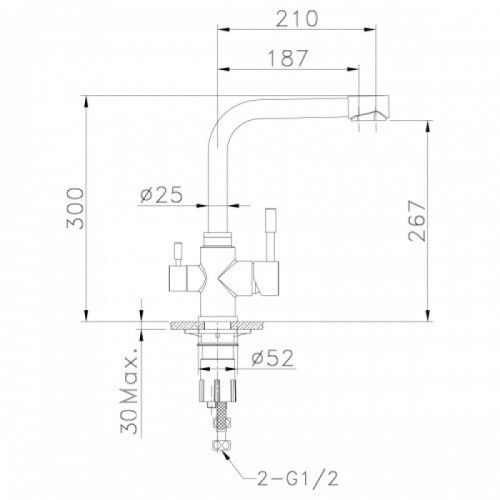 Смеситель для кухни Lemark Expert LM5061G с подключением к фильтру золото