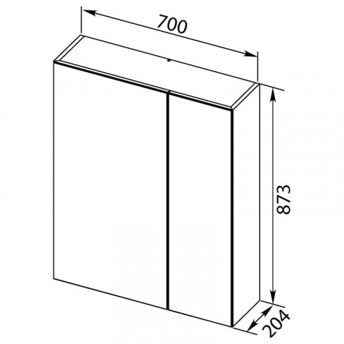 Зеркальный шкаф Aquanet Нью-Йорк 70 орех