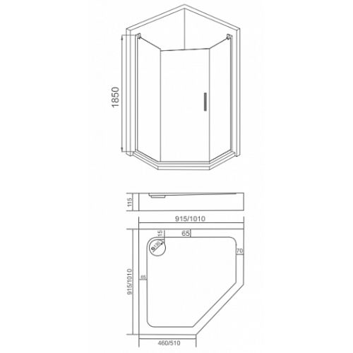 Good Door Душевой уголок PANDORA PNT-90-C-CH