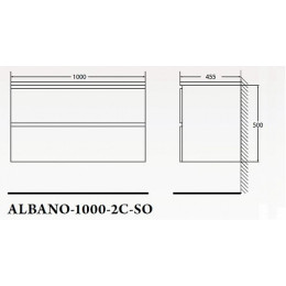 BelBagno Мебель для ванной ALBANO 1000 Rovere Nature Grigio, TCH