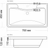 Misty Тумба с раковиной Атлантик 70 2 ящика подвесная серый камень
