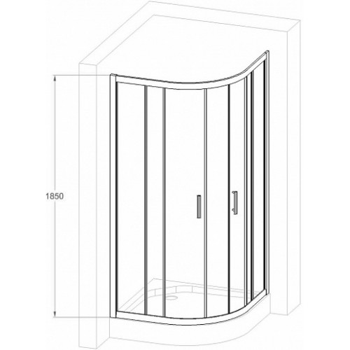 Royal Bath Душевой уголок HKD-T-CH 100х100х185