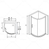 Душевой уголок RGW Passage PA-56 80x80 06085688-11K, профиль хром
