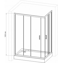 Royal Bath Душевой уголок HPD-C-CH 100х80х185