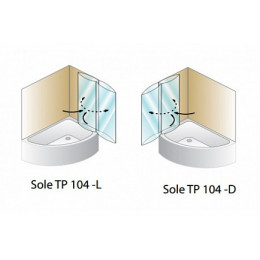 Kolpa San  Шторка на ванну "Sole TP 104"