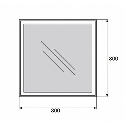 BelBagno Зеркало SPC-GRT-800-800-LED-BTN