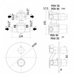 Смеситель с термостатом Paffoni Light LIQ018NKN 266784 чёрный никель
