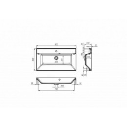 BelBagno Мебель для ванной AURORA 800 Cemento Scuro, BTN