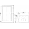 Royal Bath Душевая кабина HP RB 8120HP6-WC-BL-L 120x80 L стекло матовое профиль черный матовый
