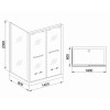 Royal Bath Душевой уголок RB-L-2011 1400x800x2000 R