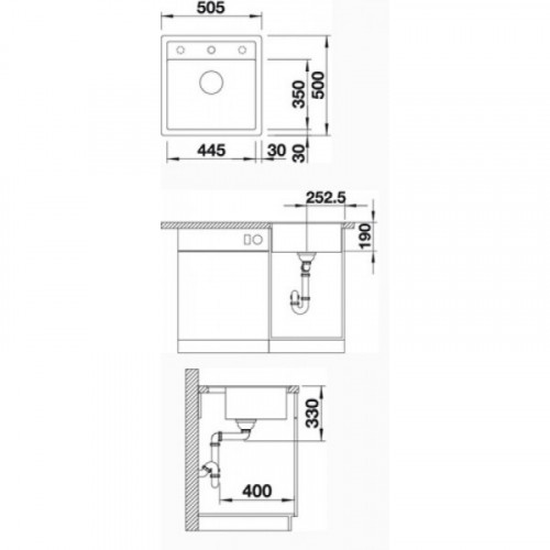 Мойка кухонная Blanco Dalago 5-F 525872 черный