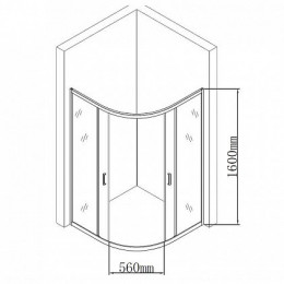 Aquanet  Душевой уголок SE-900Q-Short 90x90