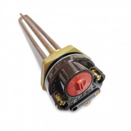 Комплект ТЭН 1,2кВт (1200Вт) RDT, резьбовой 42мм для Ariston, De Luxe, Real, Thermex, под анод М6 + термостат + прокладка, И50305