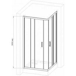Royal Bath Душевой уголок HPD-T-CH 90х90х185