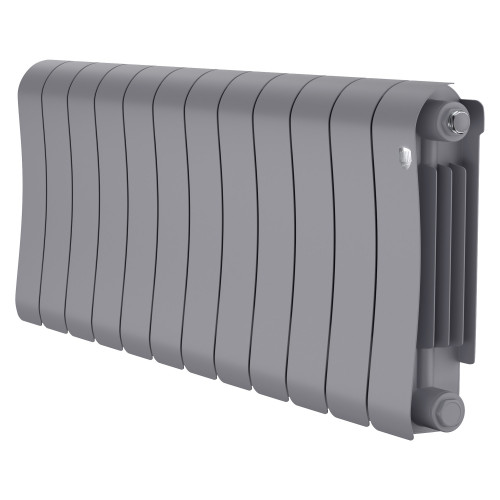 Радиатор биметаллический Royal Thermo Infinity 300 Silver Satin 12 секций, боковое подключение