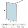 WeltWasser Душевая перегородка WW400 Walk-In 70G-1