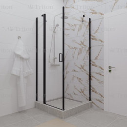 Triton Душевой уголок Йота-Блэк 90x90