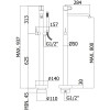 Смеситель напольный Paffoni Joker JK032NO 285655 черный матовый