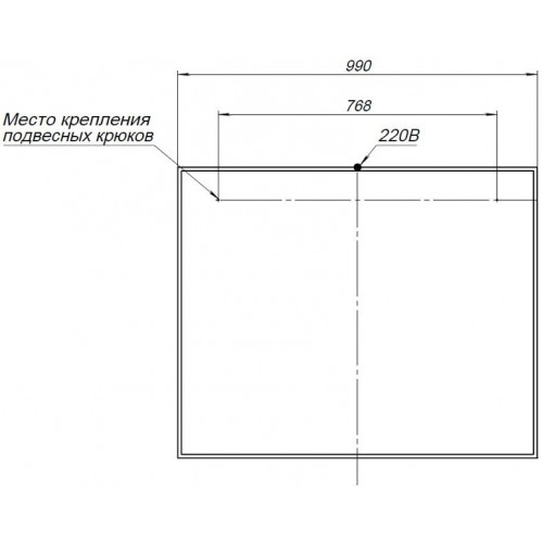 Зеркало Aquanet Nova Lite 100 дуб рошелье LED