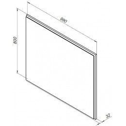 Зеркало Aquanet Nova Lite 100 дуб рошелье LED