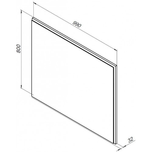 Зеркало Aquanet Nova Lite 100 дуб рошелье LED