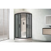 Royal Bath Душевая кабина HK RB 100HK6-GC-BL 100x100 стекло матовое профиль черный матовый