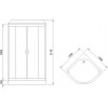 Royal Bath Душевая кабина HK RB 100HK6-GC-BL 100x100 стекло матовое профиль черный матовый