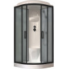 Royal Bath Душевая кабина HK RB 100HK6-GC-BL 100x100 стекло матовое профиль черный матовый