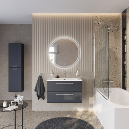 BelBagno Мебель для ванной Eco Cer-N 80 CZR-8073-80 grafito ручки серые