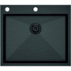 Мойка для кухни Paulmark Brim-Edge PM775951-GM 59x51 вороненая сталь