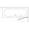 Aessel Шторка на ванну Aessel Румба (R) белый профиль