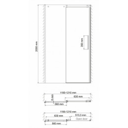 WasserKRAFT Душевая дверь Alme 15R05
