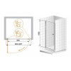 Cezares Душевая дверь в нишу ELENA-W-B-11-30+60-C-Cr
