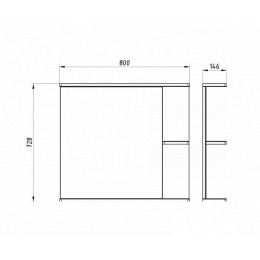 ASB-Mebel Зеркало Орхидея 80 белое дерево