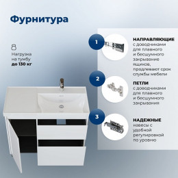 Aquanet Мебель для ванной Nova Lite 2.0 90 R белая