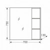 Зеркальный шкаф СаНта Дублин 70 см 123005 белый