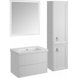 ASB-Woodline Шкаф пенал Риола 40 R белый