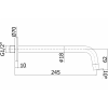 Излив Paffoni Light, черный матовый ZBOC046NO