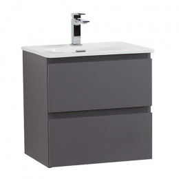 BelBagno Тумба с раковиной Kraft 39-50 подвесная Темно-Серый матовый с раковиной BB-8099-3-50