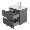 BelBagno Тумба с раковиной Kraft 39-50 подвесная Темно-Серый матовый с раковиной BB-8099-3-50