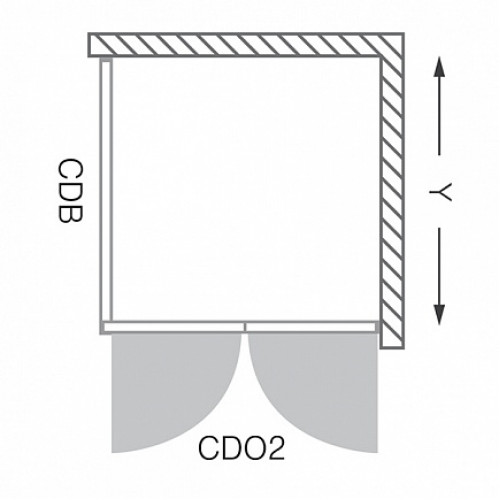 Roltechnik Душевая стенка "CDB 750" chinchilla