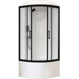 Royal Bath Душевая кабина ВК RB 90BK1-M-BL 90x90 стекло матовое профиль черный матовый