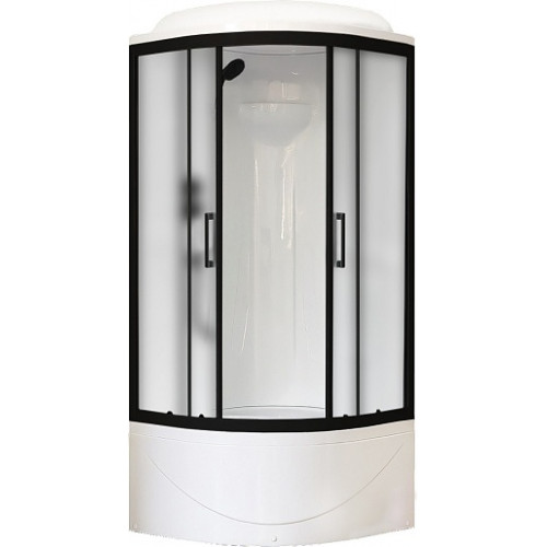 Royal Bath Душевая кабина ВК RB 90BK1-M-BL 90x90 стекло матовое профиль черный матовый