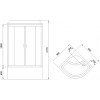 Royal Bath Душевая кабина ВК RB 90BK1-M-BL 90x90 стекло матовое профиль черный матовый