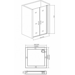 Good Door Душевое ограждение MOKKA SD-90-C-WE