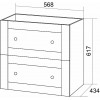 Бриклаер Тумба с раковиной Хелена 60 рамочная белая