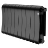 Радиатор биметаллический Royal Thermo Infinity 300 Noir Sable VR80 10 секций, нижнее подключение