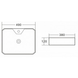 BelBagno Накладная раковина BB1387 49 см