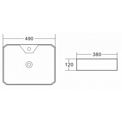 BelBagno Накладная раковина BB1387 49 см