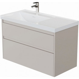 Aquanet Мебель для ванной Nova Lite 2.0 100 L подвесная бежевая матовая